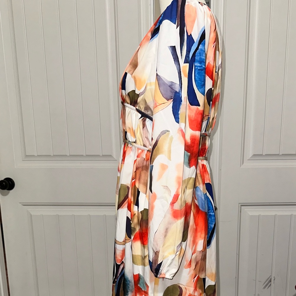 Free flowing floral maxi dress size large, no stretch - Picture 8 of 12